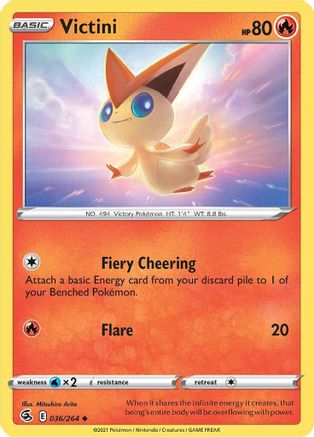 Victini (036/264) - SFS  - Uncommon - Reverse Holofoil