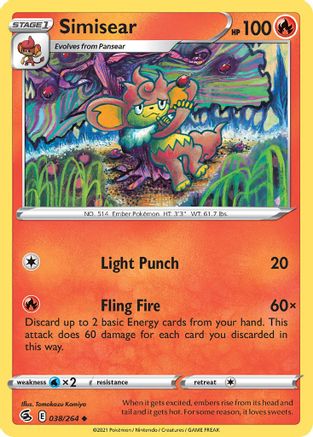 Simisear (038/264) - SFS  - Uncommon - Reverse Holofoil