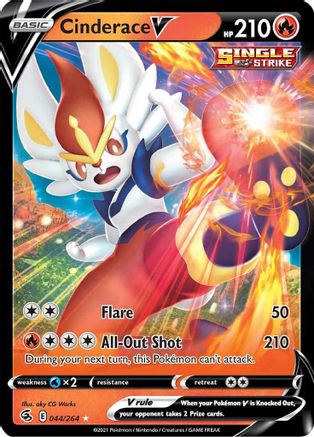 Cinderace V (44) (044/264) - SFS  - Ultra Rare - Holofoil