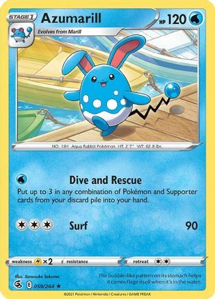 Azumarill (059/264) - SFS  - Rare - Reverse Holofoil
