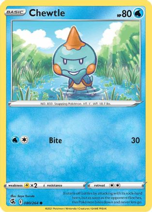 Chewtle (080/264) - SFS  - Common - Reverse Holofoil