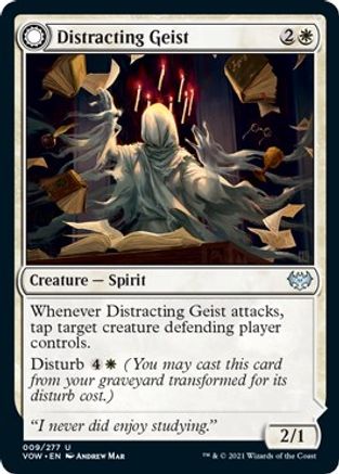 Distracting Geist // Clever Distraction (VOW-009) - uncommon: (Double Faced Transform) - Foil