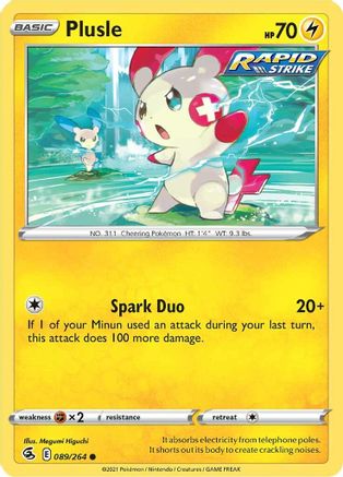 Plusle (089/264) - SFS  - Common - Reverse Holofoil
