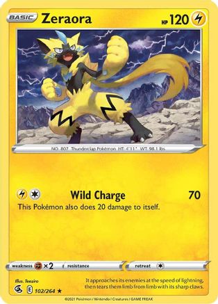 Zeraora (102/264) - SFS  - Rare - Reverse Holofoil