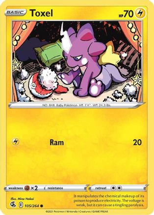 Toxel (105) (105/264) - SFS  - Common - Reverse Holofoil