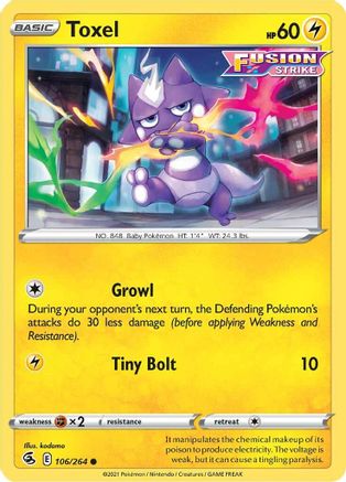 Toxel (106) (106/264) - SFS  - Common - Reverse Holofoil