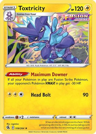Toxtricity (108) (108/264) - SFS  - Holo Rare - Reverse Holofoil