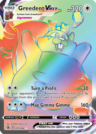 Greedent VMAX (Secret) (272/264) - SFS  - Secret Rare - Holofoil
