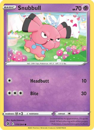 Snubbull (115/264) - SFS  - Common - Reverse Holofoil