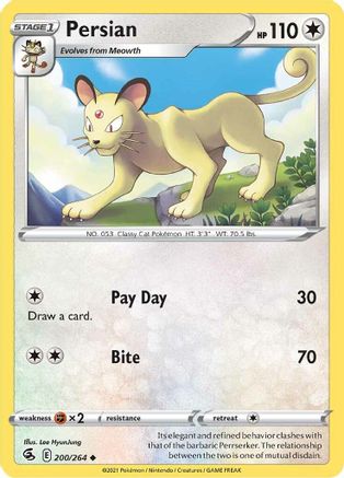 Persian (200/264) - SFS  - Uncommon - Reverse Holofoil