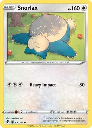 Snorlax (206/264) - SFS  - Common - Reverse Holofoil