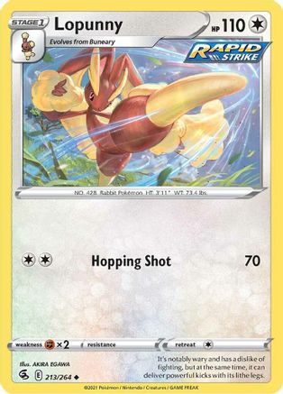 Lopunny (213/264) - SFS  - Uncommon - Reverse Holofoil