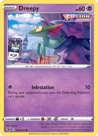 Dreepy (128/264) - SFS  - Common - Reverse Holofoil