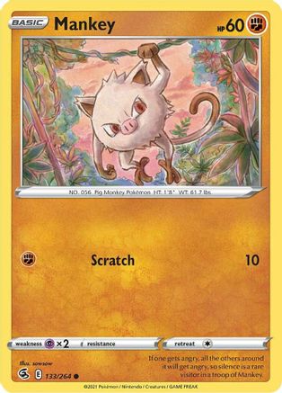 Mankey (133/264) - SFS  - Common