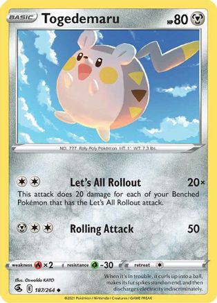 Togedemaru (187/264) - SFS  - Uncommon - Reverse Holofoil