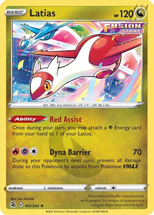 Latias (193/264) - SFS  - Rare - Reverse Holofoil