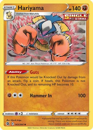 Hariyama (143/264) - SFS  - Uncommon - Reverse Holofoil