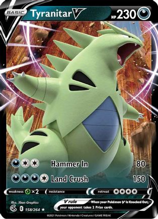 Tyranitar V (158/264) - SFS  - Ultra Rare - Holofoil