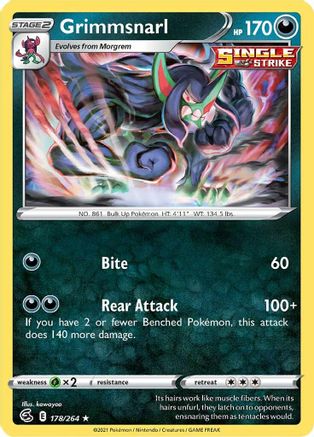 Grimmsnarl (178/264) - SFS  - Holo Rare - Reverse Holofoil