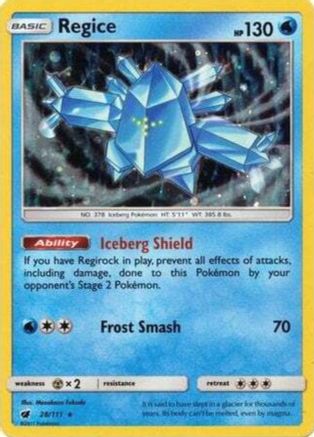 Regice (028/111) - SP  - Promo - Holofoil