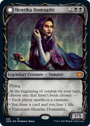Henrika Domnathi // Henrika, Infernal Seer (VOW-293) - mythic: (Showcase, Double Faced Transform) - Foil