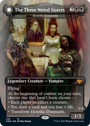 Henrika Domnathi // Henrika, Infernal Seer (VOW-335) - mythic: (Double Faced Transform) (Borderless) - Foil