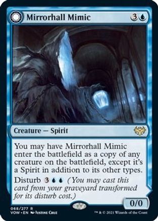 Mirrorhall Mimic // Ghastly Mimicry (VOW-068) - rare: (Double Faced Transform)