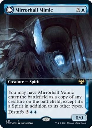 Mirrorhall Mimic // Ghastly Mimicry (VOW-361) - rare: (Extended Art, Double Faced Transform) - Foil