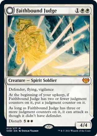 Faithbound Judge // Sinner's Judgment (VOW-012) - mythic: (Double Faced Transform) - Foil