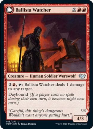 Ballista Watcher // Ballista Wielder (VOW-143) - uncommon: (Double Faced Transform)
