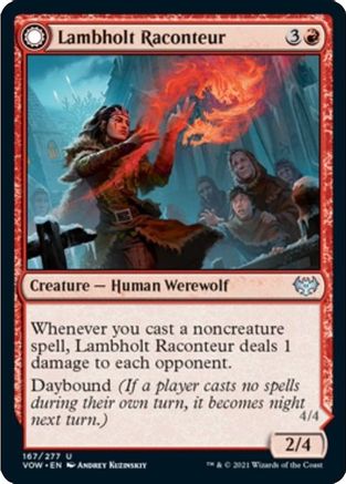 Lambholt Raconteur // Lambholt Ravager (VOW-167) - uncommon: (Double Faced Transform)