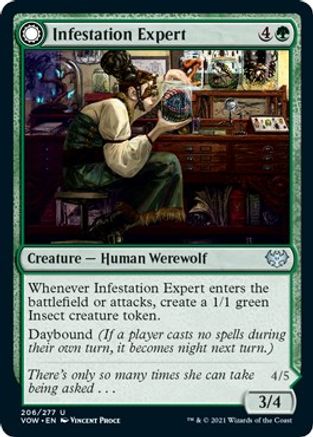 Infestation Expert // Infested Werewolf (VOW-206) - uncommon: (Double Faced Transform) - Foil