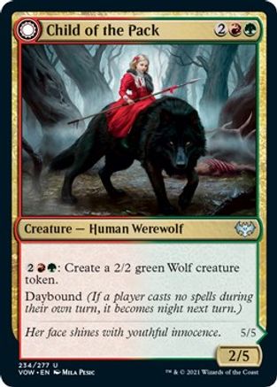 Child of the Pack // Savage Packmate (VOW-234) - uncommon: (Double Faced Transform)