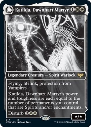 Katilda, Dawnhart Martyr // Katilda's Rising Dawn (VOW-317) - rare: (Showcase, Double Faced Transform)