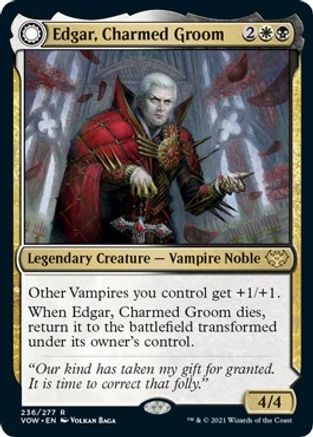 Edgar, Charmed Groom // Edgar Markov's Coffin (VOW-236) - rare: (Double Faced Transform) - Foil