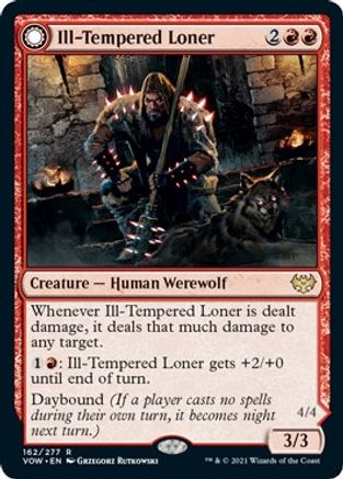 Ill-Tempered Loner // Howlpack Avenger (VOW-162) - rare: (Double Faced Transform) - Foil