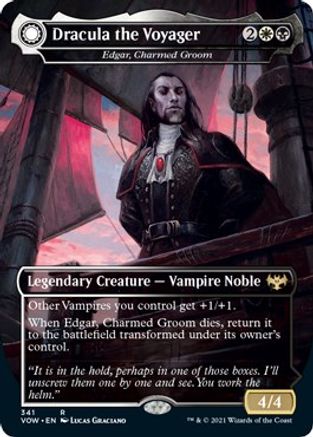 Edgar, Charmed Groom // Edgar Markov's Coffin (VOW-341) - rare: (Double Faced Transform) (Borderless) - Foil