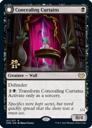 Concealing Curtains // Revealing Eye (PRE-101S) - rare: (Double Faced Transform) - Foil