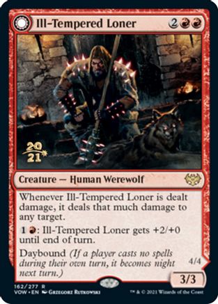 Ill-Tempered Loner // Howlpack Avenger (PRE-162S) - rare: (Double Faced Transform) - Foil