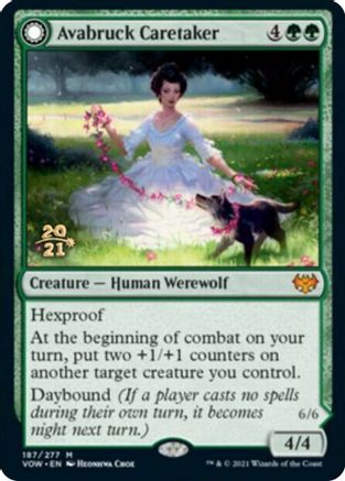 Avabruck Caretaker // Hollowhenge Huntmaster (PRE-187S) - mythic: (Double Faced Transform) - Foil