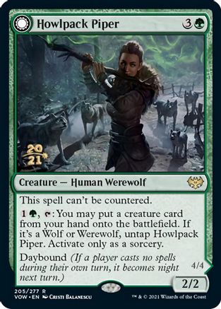 Howlpack Piper // Wildsong Howler (PRE-205S) - rare: (Double Faced Transform) - Foil
