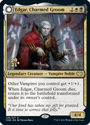 Edgar, Charmed Groom // Edgar Markov's Coffin (PRE-236S) - rare: (Double Faced Transform) - Foil