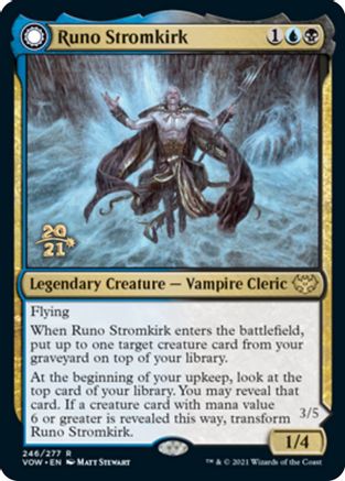 Runo Stromkirk // Krothuss, Lord of the Deep (PRE-246S) - rare: (Double Faced Transform) - Foil