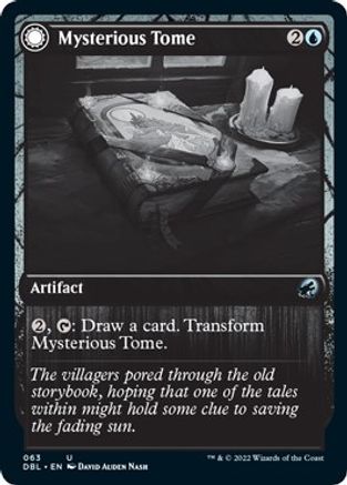 Mysterious Tome // Chilling Chronicle (DBL-063) - uncommon: (Double Faced Transform) - Foil