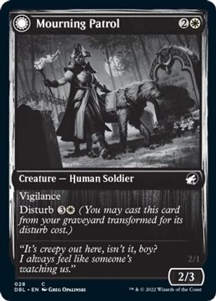 Mourning Patrol // Morning Apparition (DBL-028) - common: (Double Faced Transform)