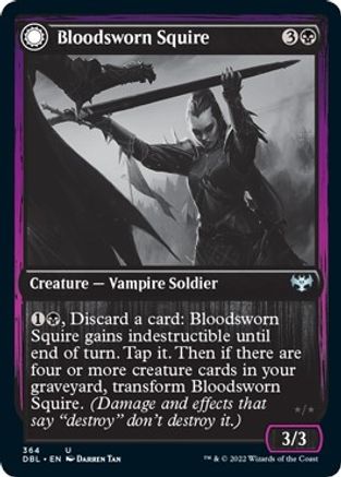 Bloodsworn Squire // Bloodsworn Knight (DBL-364) - uncommon: (Double Faced Transform)