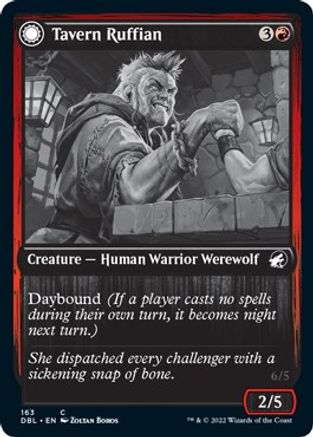Tavern Ruffian // Tavern Smasher (DBL-163) - common: (Double Faced Transform) - Foil