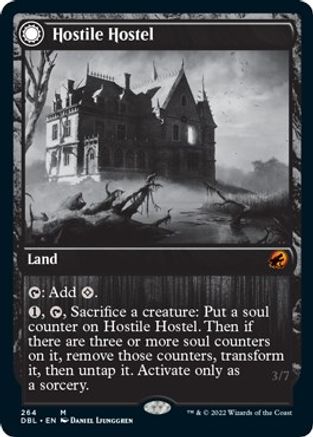 Hostile Hostel // Creeping Inn (DBL-264) - mythic: (Double Faced Transform) - Foil