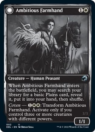 Ambitious Farmhand // Seasoned Cathar (DBL-002) - uncommon: (Double Faced Transform)
