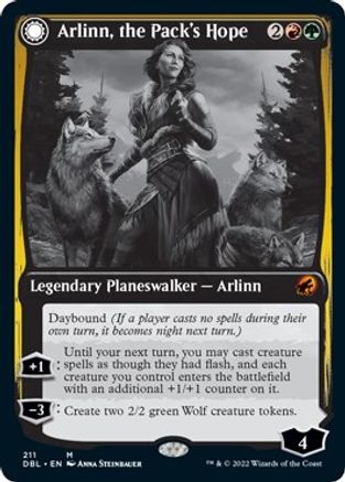 Arlinn, the Pack's Hope // Arlinn, the Moon's Fury (DBL-211) - mythic: (Double Faced Transform) - Foil